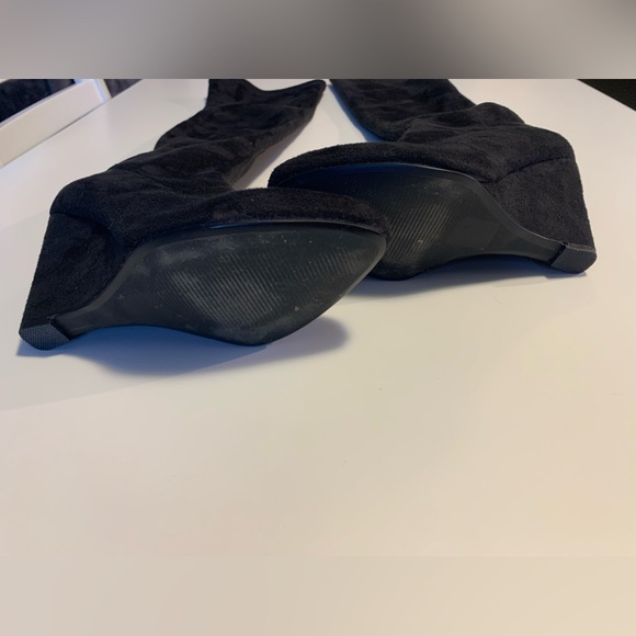 ASOS Wedge Over-the-Knee Black Boots - Picture 6 of 8